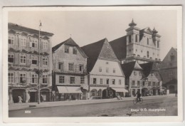 C6907) STEYR - HAUPTPLATZ Mit Radfahrer - STEYRERHOF U. Gasthaus 1953 - Steyr