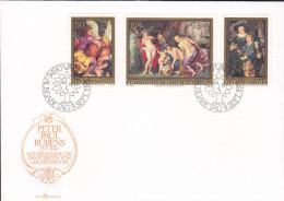 Liechtenstein Ersttags Brief Premier Jour Lettre FDC Cover 1976 Peter Paul Rubens Complete Set - FDC