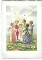Delcampe - ILLUSTRATION/ANGES ET ENFANTS QUI FONT LA RONDE/PAPILLONS/FLEURS - Engel