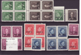 4656) George VI G Overprint Mint No Hnge Block +++ - Aufdrucksausgaben