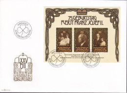 Liechtenstein Ersttags Brief Premier Jour Lettre FDC Cover 1980 Mi. Block 11 Miniature Sheet Geburtstag Franz Josef II. - FDC