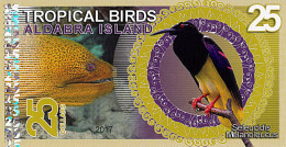 Aldabra Islands 25 Dollars 2017 UNC - Ficción & Especímenes