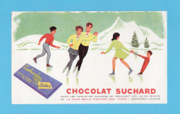 BUVARD Sport Patinage Sur Glace Ice Skating Pub: Chocolat Suchard 22 X 13cm TB - Cocoa & Chocolat