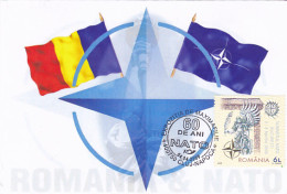 NATO ANNIVERSARY, ORGANIZATIONS, MAXIMUM CARD, 2009, ROMANIA - NATO