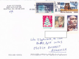 HEALTH RESEARCH, NORTH DAKOTA, CHRISTMAS, MUSIC CONDUCTOR, STAMPS ON COVER, 2020, USA - Cartas & Documentos