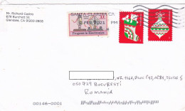 ELECTRONICS, CHRISTMAS, STAMPS ON COVER, 2021, USA - Cartas & Documentos