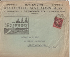 1923 - ENVELOPPE PUB ILLUSTREE "MYRBOIS"  De STRASBOURG (BAS-RHIN) - Covers & Documents