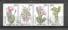 TIMBRE OBLITERE DE MONACO DE 1993 N° YVERT 1877/80 - Usados