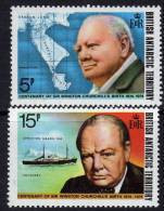 Antarctique Britanique N° 62 / 63 XX Centenaire De La Naissance  De Sir Winston Churchill La Paire Ss Ch., TB - Andere & Zonder Classificatie