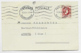 FRANCE N° 638 CARTE POSTALE PARIS 82 15.XII .1944 COTE 185€ AU TARIF PEU COMMUN - 1944 Coq Et Maríanne D'Alger