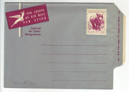 SOUTH AFRICA      Air Letter    Aerogramme  2 1/2c - Airmail