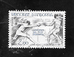 TIMBRE OBLITERE D'ANDORRE DE 1981 N° YVERT 296 - Oblitérés