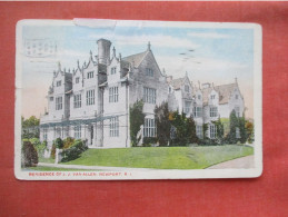 Scotch Tape On Top Border--- Residence Of J.J. Van Allen         Newport Rhode Island > Newport   ref 6003 - Newport