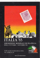 CARTOLINA  ROMA,LAZIO-C.I.R.CENTRO INTERNAZIONALE-ITALIA'85-ESPOSIZIONE MONDIALE DI FILATERIA 25 OTT-3 NOV-NON VIAGGIATA - Exposiciones