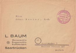 1945 - SAAR / SARRE / ZONE FRANCAISE - OBLITERATION GEBÜHR BEZAHLT ! De SAARBRÜCKEN - SUP ! - Briefe U. Dokumente