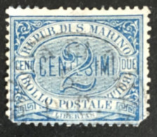 1877 - San Marino -  Cent 20 -  Used - Usati
