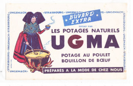 Buvard Les Potages Naturels UGMA Potage Au Poulet Bouillon De Boeuf Préparés à La Mode De Chez Nous - Suppen & Sossen