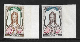 Monaco  Non Dentelé N°618/619**. Europa 1963.  , Cote 60€ - Variétés