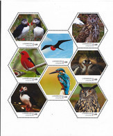 Luxemburg 2023 Vogels - Birds  Owls Puffin Kingfisher Fregat Bird     Sheetlet     Postfris/mnh/neuf - Nuevos