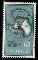 Norvège - 1958 - Année Géophysique Internationale - Y&T N° 378 MNH ** Superbe ! - Neufs