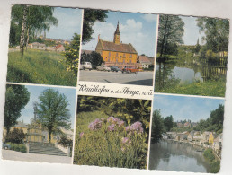 C6932) WAIDHOFEN A. D. THAYA  - NÖ - Kirche Autos Fluss Häuser Stiege 1974 - Waidhofen An Der Thaya