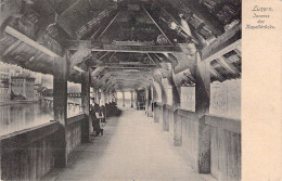 SUISSE - LUZERN - Inneres Der Kapellbrücke - Carte Postale Ancienne - Lucerne