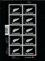 NEW ZEALAND - 2012  ALL BLACKS  NEW  RATE  SHEETLET   MINT NH - Hojas Bloque