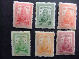 41 FORMOSA FORMOSE TAIWAN1946 / TCHANG KAÏ-CHEK  / YVERT 24 / 29 MH - Unused Stamps