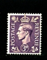 GREAT BRITAIN - 1941  3d  KGVI  LIGHT COLOURS  MINT  NH - Unused Stamps
