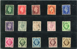 GREAT BRITAIN - 1937-47  KGVI DARK COLOURS   SET  FINE USED - Gebraucht