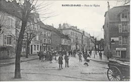 CPA 25 BAUME LES DAMES Place De L'église 1912 Superbe. Belle Oblitération - Baume Les Dames