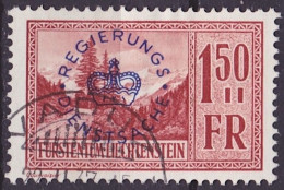 Liechtenstein 1935: REGIERUNGS-DIENSTSACHE Zu 20 Mi 19 (Spitzenwert 1.50 Fr.) Mit Stempel VADUZ 22.II.37 (Zu CHF 350.00) - Service