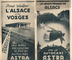 1930's Autocars ASTRA : BEAUX VOYAGES En ALSACE - 28 Pages Avec Réclames - Andere & Zonder Classificatie