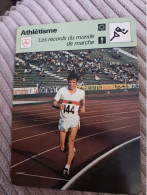 Fiche Rencontre Athlétisme Les Records Du Monde De Marche Gerhard Weidner - Athlétisme