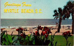 South Carolina Greetings From Myrtle Beach Showing Beach Scene 1967 - Myrtle Beach