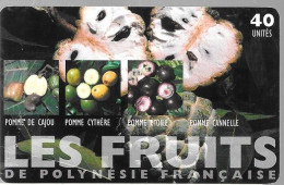 CARTE-PUCE-POLYNESIE-40U-PF135-GEMA-03/03-Les FRUITS-UTILISE-TBE/ - Polynésie Française