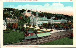 Canada Ste Anne De Beaupre Village View Raillroad Station In Foreground - Ste. Anne De Beaupré