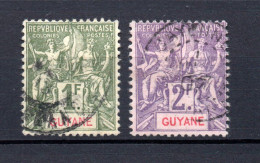 French Guyana 1892/1900 Old Sage Stamps (Michel 41 And 48) Nice Used - Oblitérés