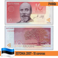 B0805# Estonia 2007. 10 Coronas (UNC) P#86b - Estonie