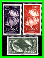 ESPAÑA COLONIAS ESPAÑOLAS ( SAHARA ESPAÑOL AFRICA ) SERIE DE SELLOS AÑO 1962 - PRO INFANCIA - NUEVOS - - Sahara Español