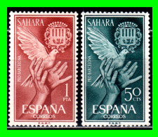 ESPAÑA COLONIAS ESPAÑOLAS ( SAHARA ESPAÑOL AFRICA ) SERIE DE SELLOS AÑO 1963 - AYUDA A BARCELONA - ( NUEVOS ) - Sahara Español