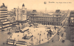 BRUXELLES - Place Rogier Et Gare Du Nord - Chemins De Fer, Gares
