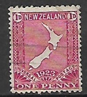 NUOVA ZELANDA  1923  MAPPA DELL'ISOLA  UNIF. 212  USATO VF - Used Stamps