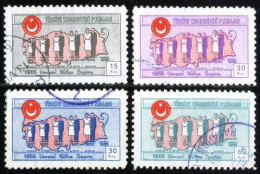 Türkiye 1955 Mi 1451-1454 National Census Of Population - Used Stamps