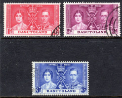 BASUTOLAND - 1937 CORONATION SET (3V) FINE USED SG 15-17 - 1933-1964 Colonie Britannique