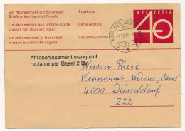 SUISSE - 6 Entiers Postaux - CPs - 40c "un Abonnement Aux T.P. Suisses Fait Toujours Plaisir" Avec Affr. Complémentaires - Enteros Postales