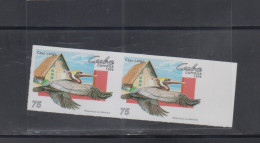 BIRDS - CUBA - 1994- PELICANS 75C IMPERFORATE PAIR MINT NEVER HINGED - Pelikane