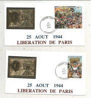 FDC, 1 Er Jour, MADAGASCAR , 25 Aout 1994, Libération De Paris ,1944, CHARLES DE GAULLE,  LOT DE 2 - Madagascar (1960-...)