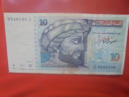 TUNISIE 10 DINARS 1994 "Bleu" Circuler (B.29) - Tunesien