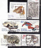 Czech Republic 2014, Art, Cat, Car, Olympic Games Sochi 2014 Used.I Will Complete Your Wantlist Of Czech Or Slovak Stamp - Oblitérés